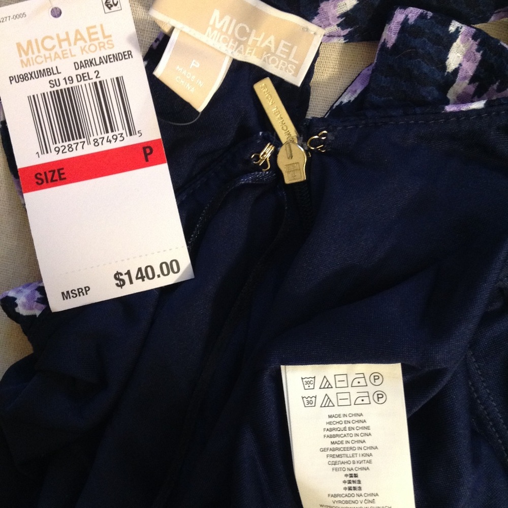 MICHAEL MK Ruffled-Hem purple Dress_P/XS - Picture 6 of 8